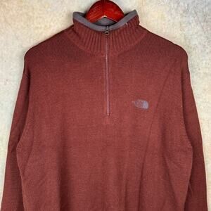 Y2K The North Face Pullover Q Zip Sweater Mens Sz M Maroon A5 Series Pullover